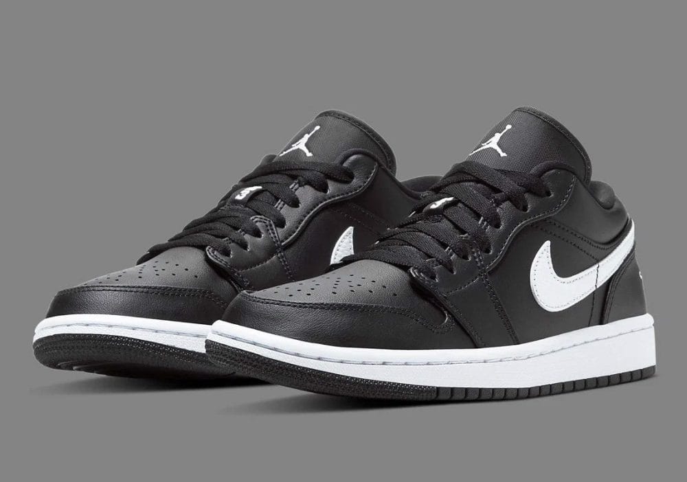 Giày Jordan 1 low black white AO9944 001 - Ảnh 3