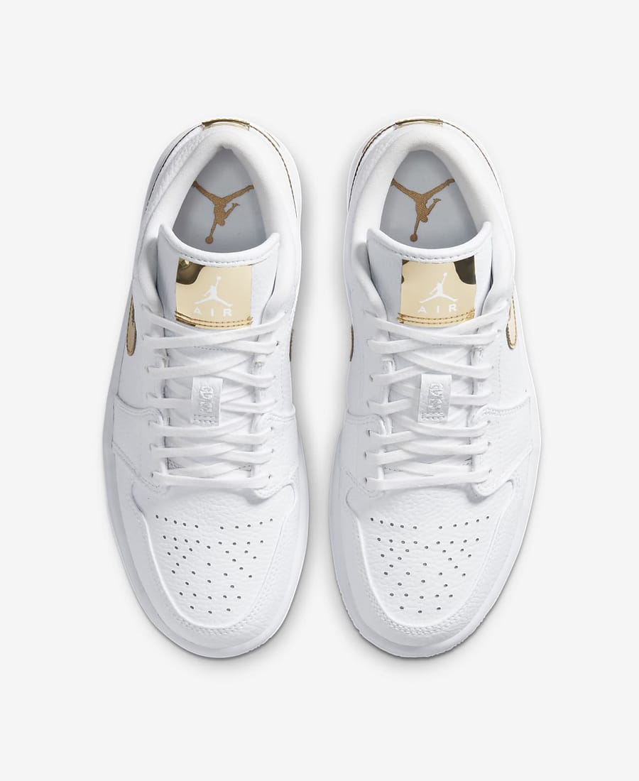 Giày Nike Jordan 1 low white gold CZ4776 100 - Ảnh 5
